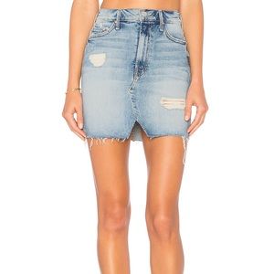 Mother denim slit skirt